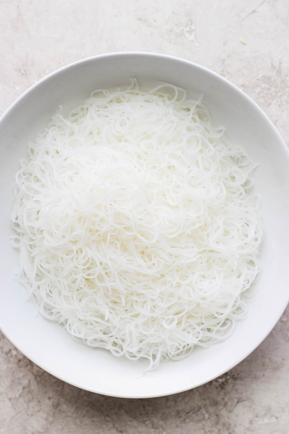 Bowl of vermicilli noodles. 