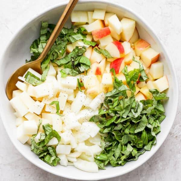 Bowl of fennel salad.