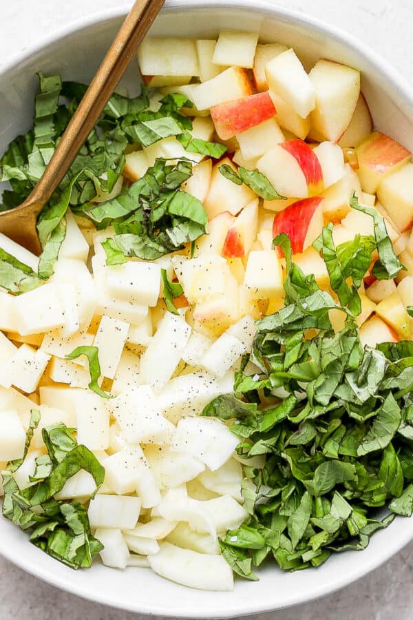 Bowl of fennel salad.