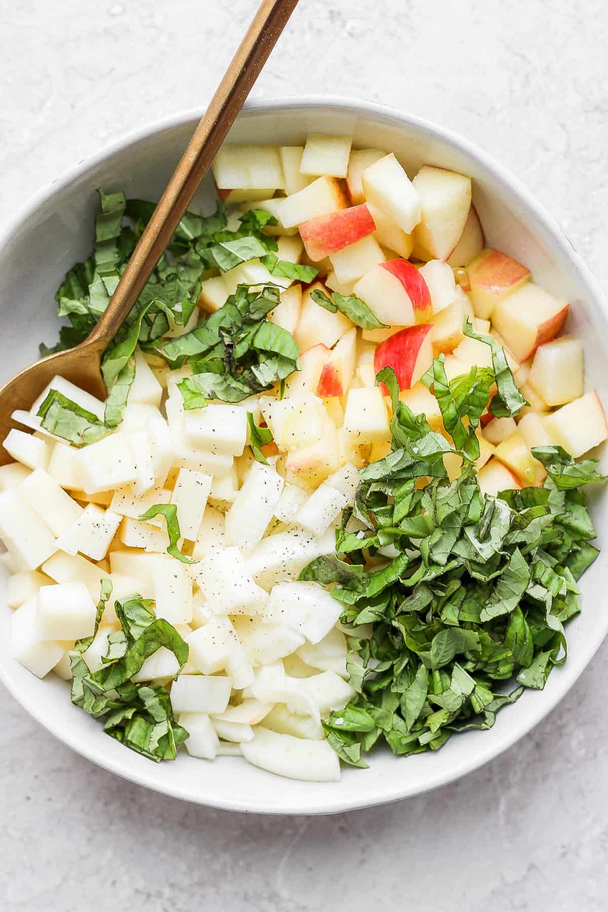 Bowl of fennel salad.