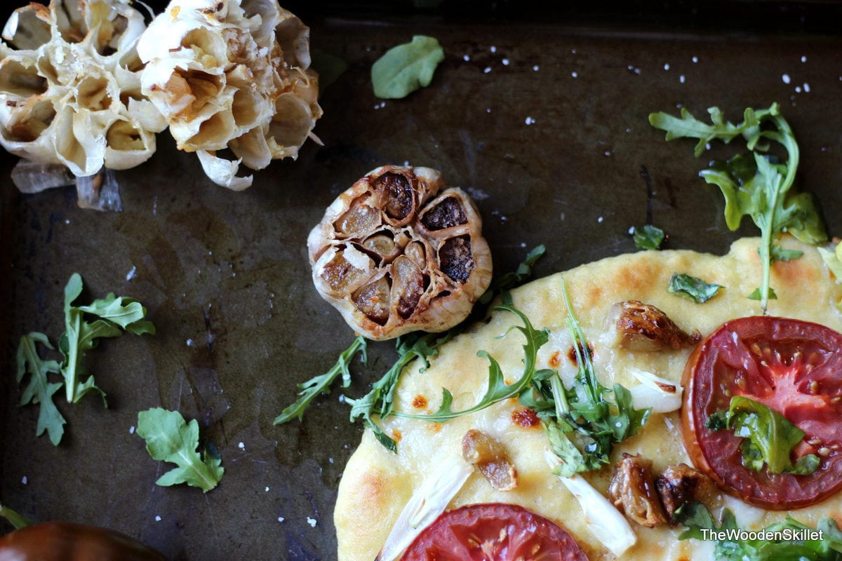 Roasted Garlic Pizza The Wooden Skillet