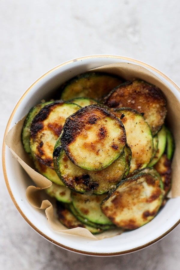 A small bowl of the best fried zucchini.