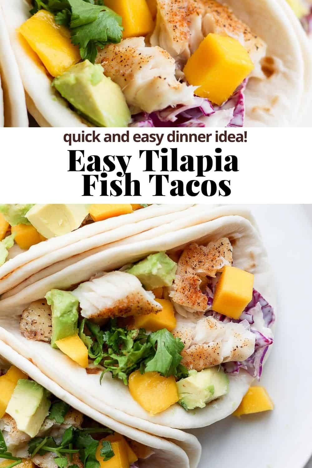 Fish taco Pinterest pin.