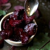 Roasted Beets + Salt and Honey thewoodenskillet.com #sidedish #freshveggies