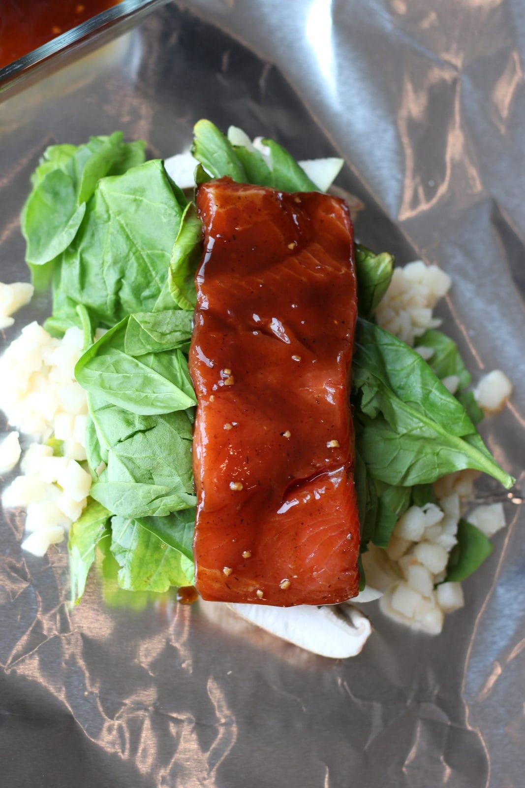 Miso Salmon in Foil with Miso Mayo