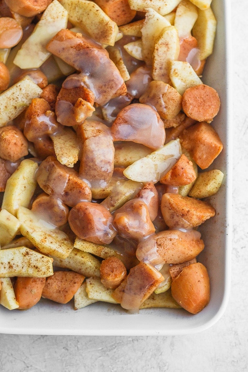 A sweet apple cinnamon yam bake.