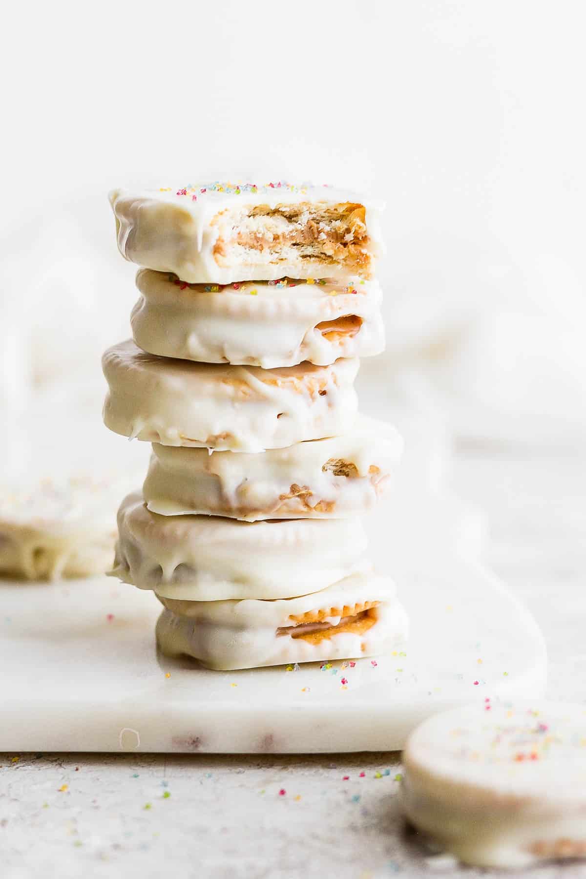 Stack of Ritz Cookies. 