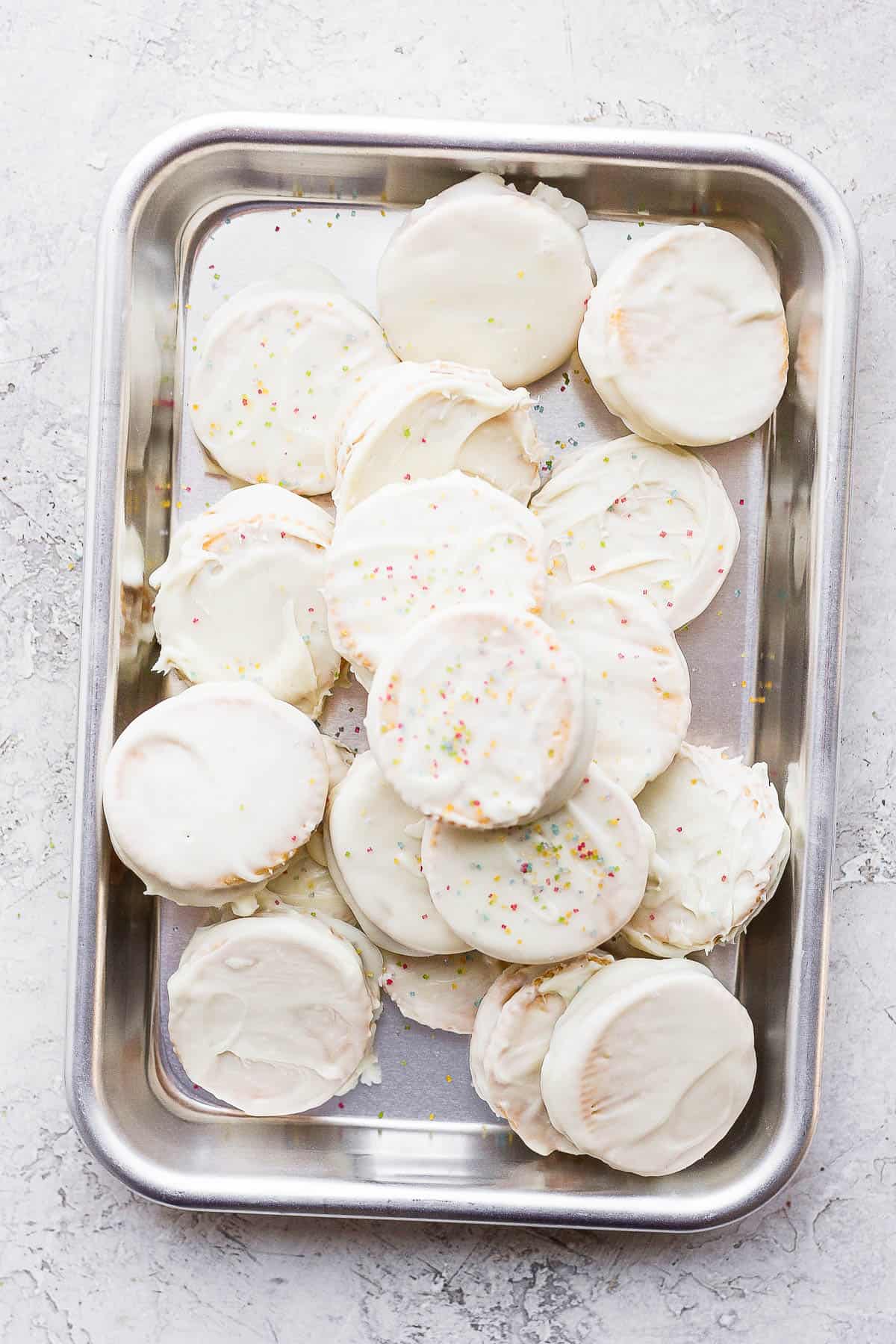 A platter of Ritz Cookies. 