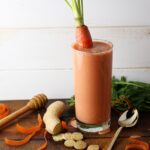 Clean Carrot, Ginger, Cinnamon + Vanilla Smoothie - thewoodenskillet.com