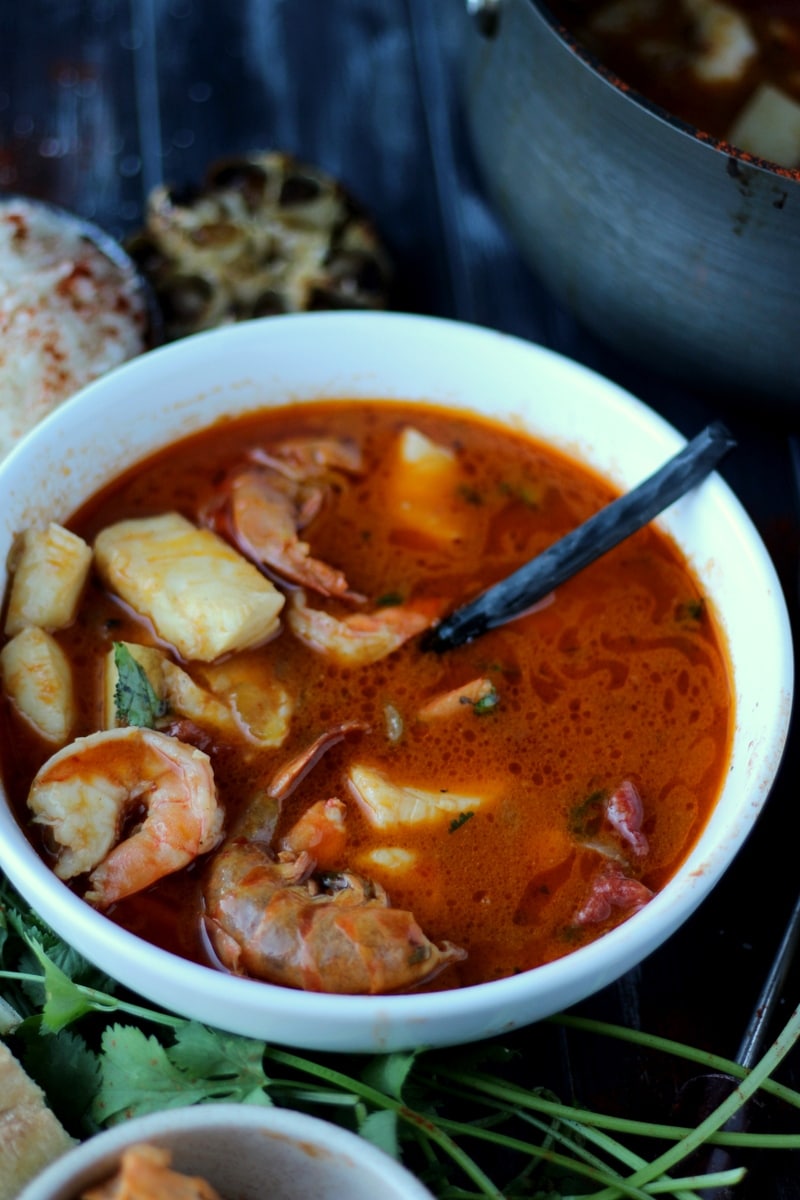 Buttery Brazilian Fish Stew - how to make moqueca. thewoodenskillet.com #foodphotography