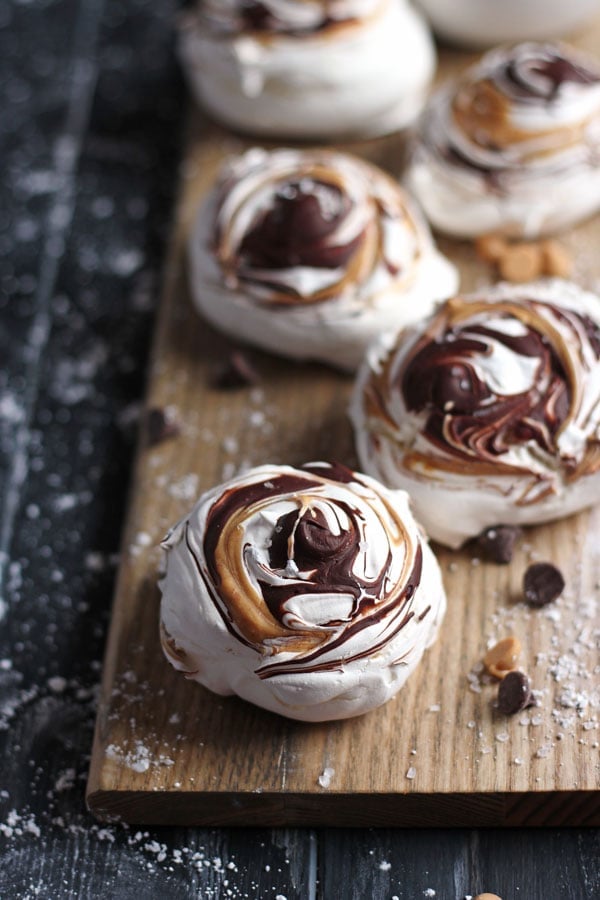 Peanut Butter and Chocolate Meringues 