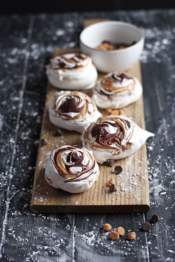 Peanut Butter and Chocolate Meringues