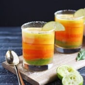 Simple Citrus Basil Margarita - a light and refreshing cocktail for summer or Cinco de Mayo! thewoodenskillet.com