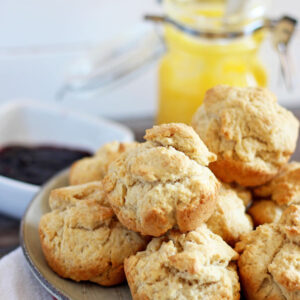 Ghee Breakfast Biscuits + Grape Preserve - a great ghee recipe that is perfect for breakfast or brunch! thewoodenskillet.com
