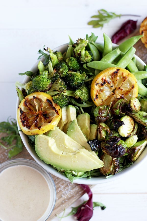 Healthy Spring Green Salad + Turmeric Egg