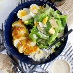 Ghee + Turmeric Chicken Caesar Salad - ready and on your table in 15 minutes. thewoodenskillet.com