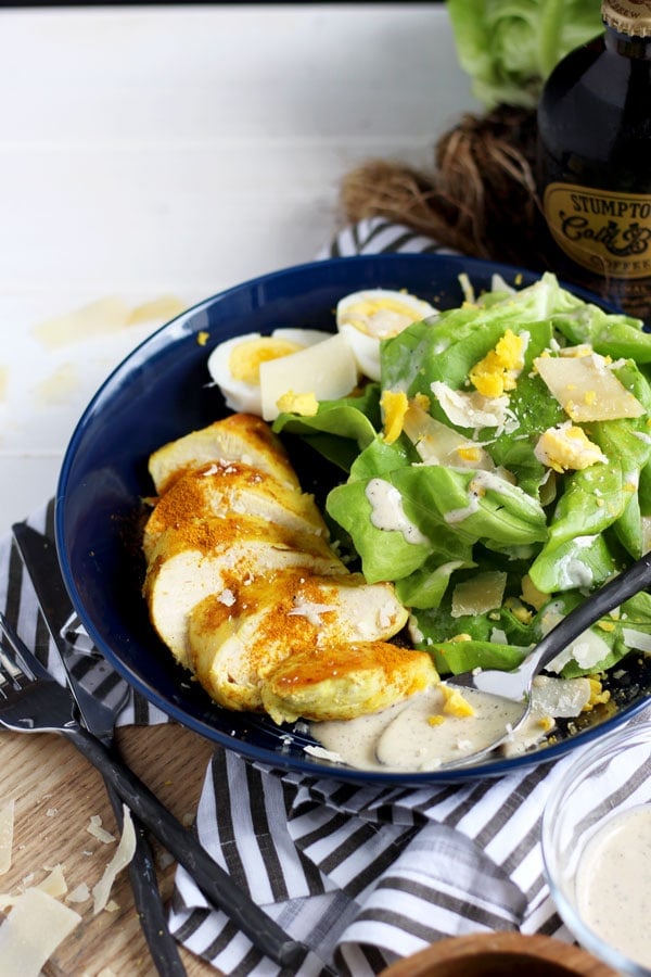 Ghee + Turmeric Chicken Caesar Salad