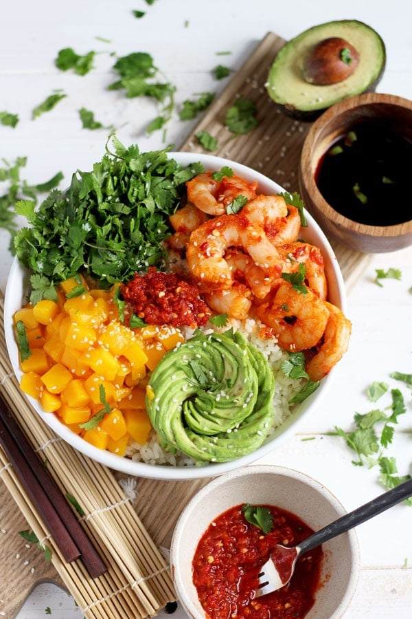 The best recipe for a shrimp sushi bowl.