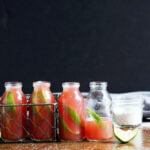 Guava Lime Kombucha Shooters - the perfect summer cocktail! thewoodenskillet.com