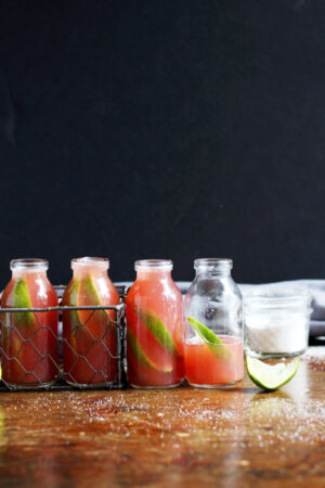 Guava Lime Kombucha Shooters - the perfect summer cocktail! thewoodenskillet.com