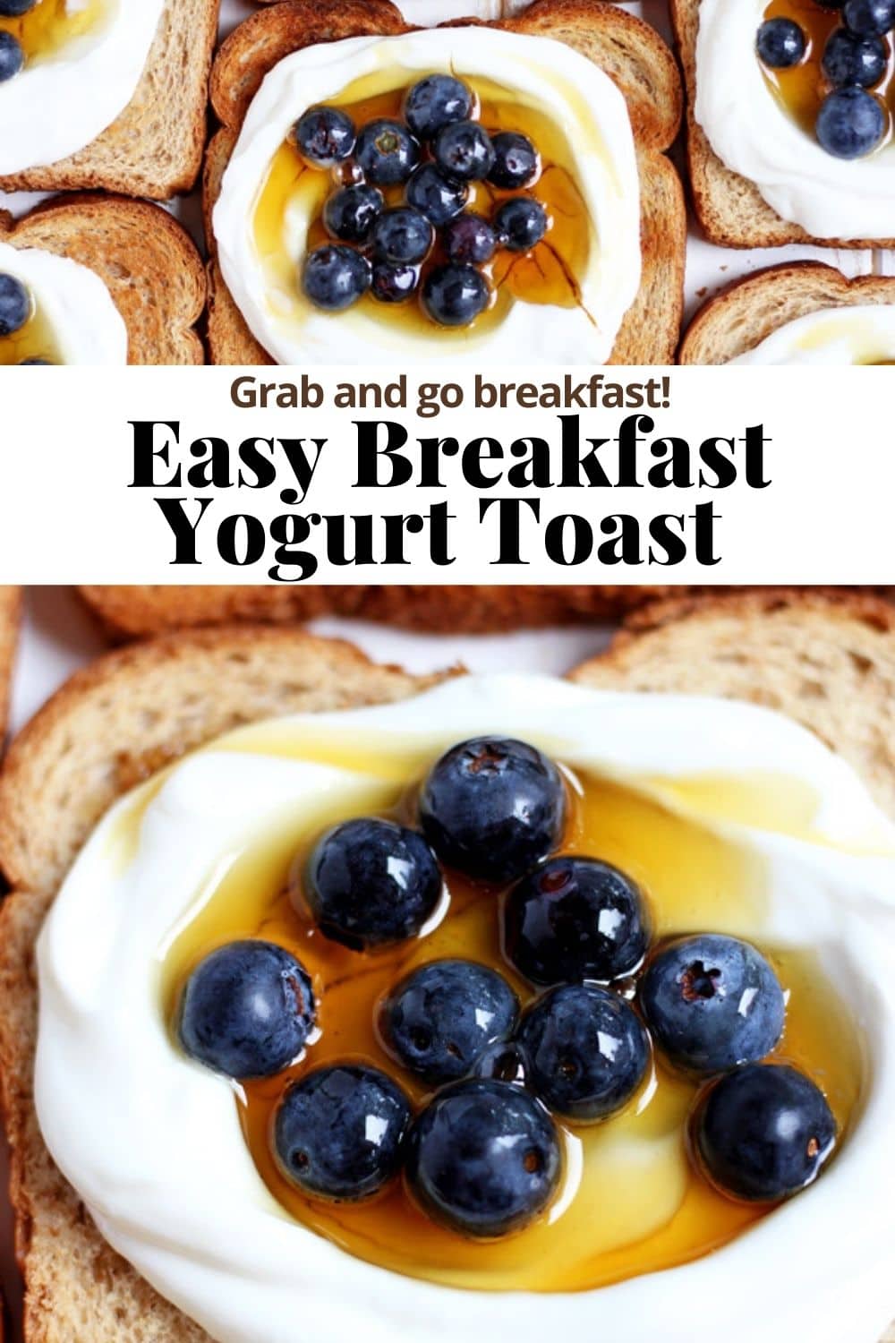 Pinterest image for yogurt toast.
