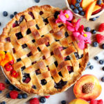 Peach, Raspberry and Blueberry Summer Pie - easy, delicious and a great way to use your summer fruit! - thewoodenskillet.com