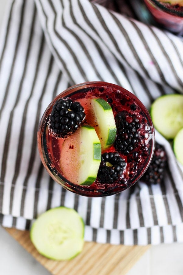 Blackberry Cucumber Gin and Tonic