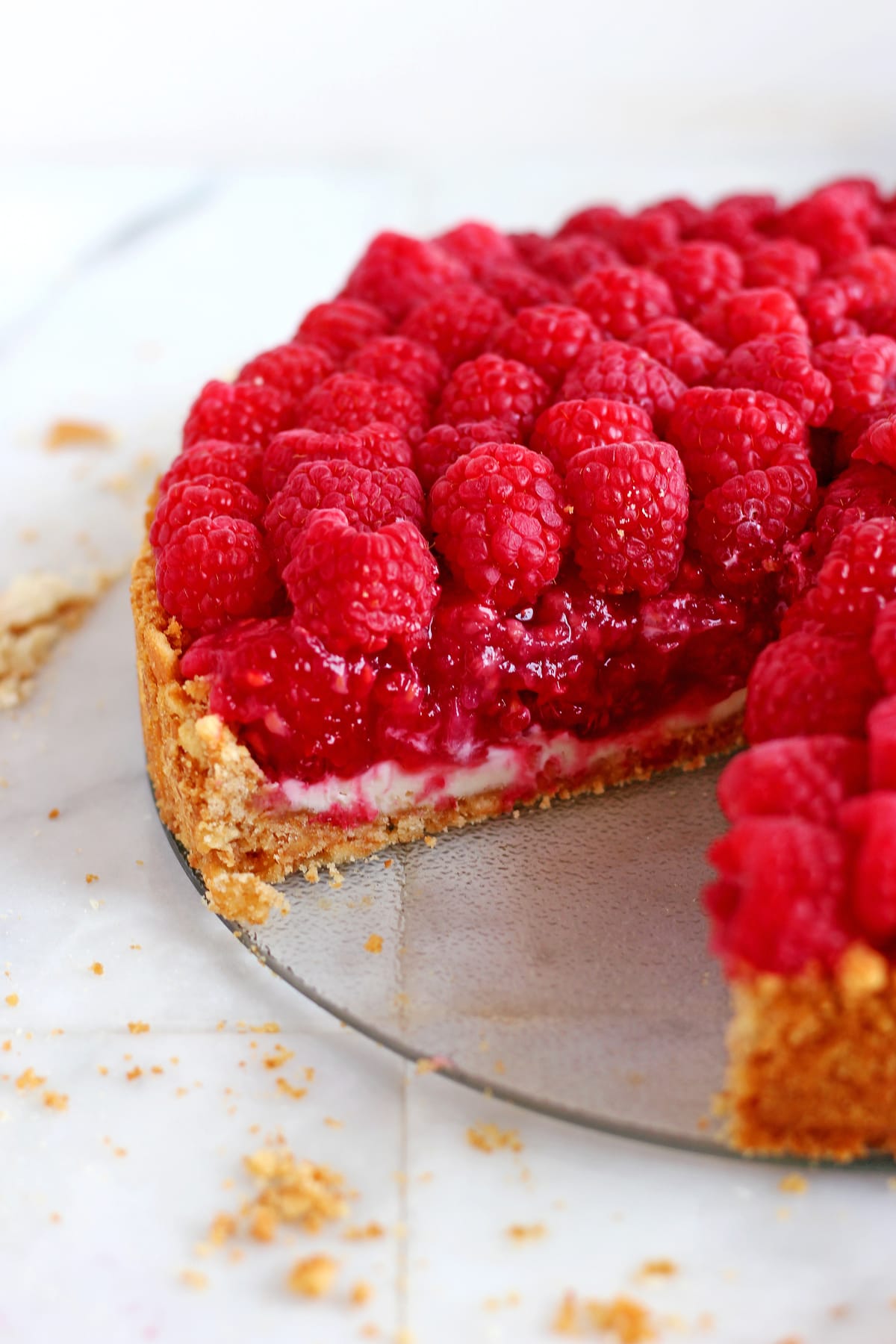 No Bake Raspberry Pie