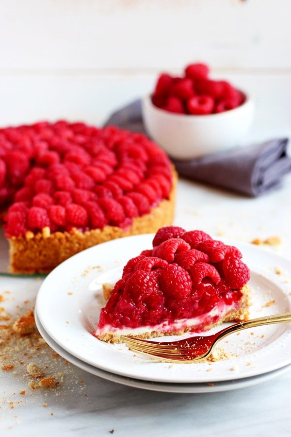 No Bake Raspberry Pie