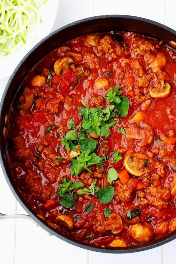 Whole30 Bolognese Mushroom Sauce 