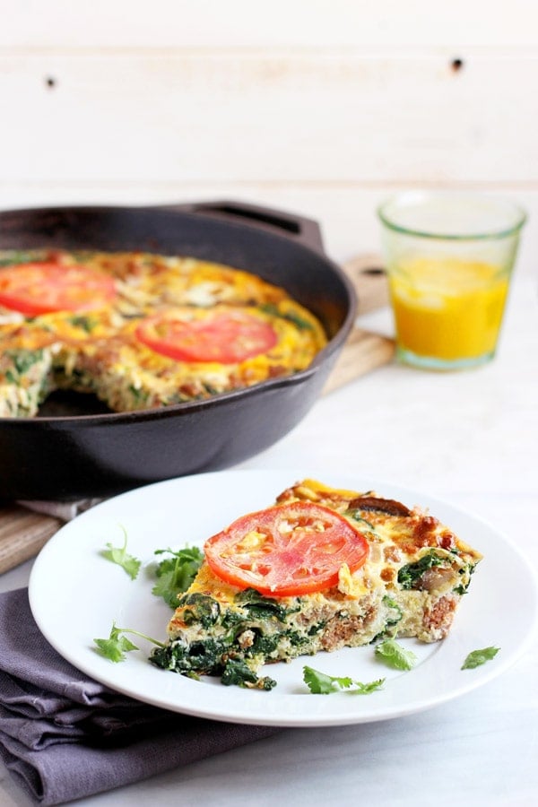 Sunday Morning Sausage and Mushroom Fritatta