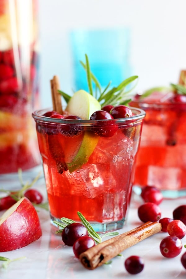 Cranberry Cinnamon Apple Kombucha Mocktail 