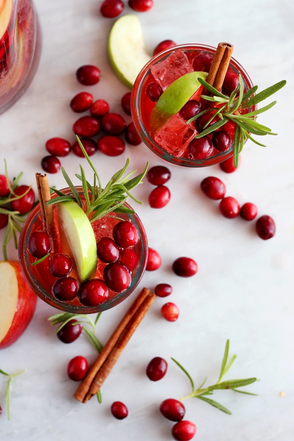 Cranberry Cinnamon Apple Kombucha Mocktail 