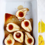 Baked Maple Cardamom Pears - a vegan and paleo friendly dessert for the holidays that has only 3 ingredients!