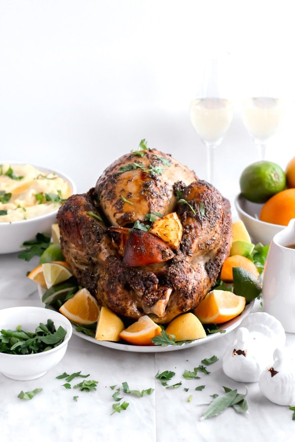 An easy herb citrus roasted turkey recipe.