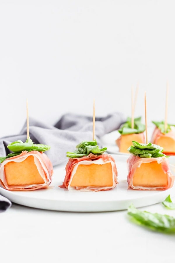 Prosciutto-Wrapped Melon with Basil