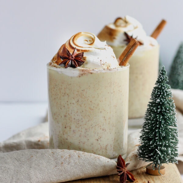 Ultimate Dairy Free Egg Nog - made with coconut milk and almond milk, this dairy free egg nog is the perfect holiday treat! #dairyfree #vegan