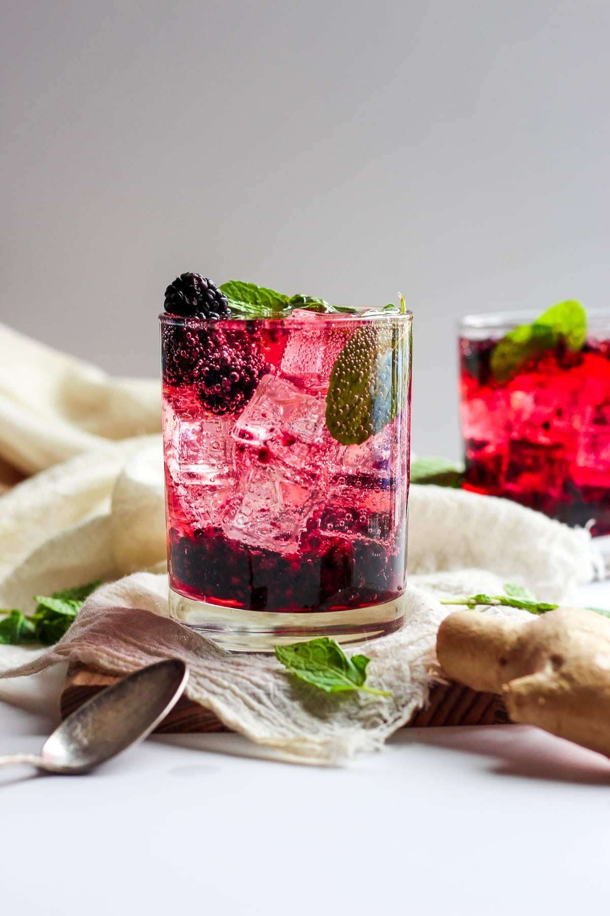 Blackberry Ginger Smash Spritzer