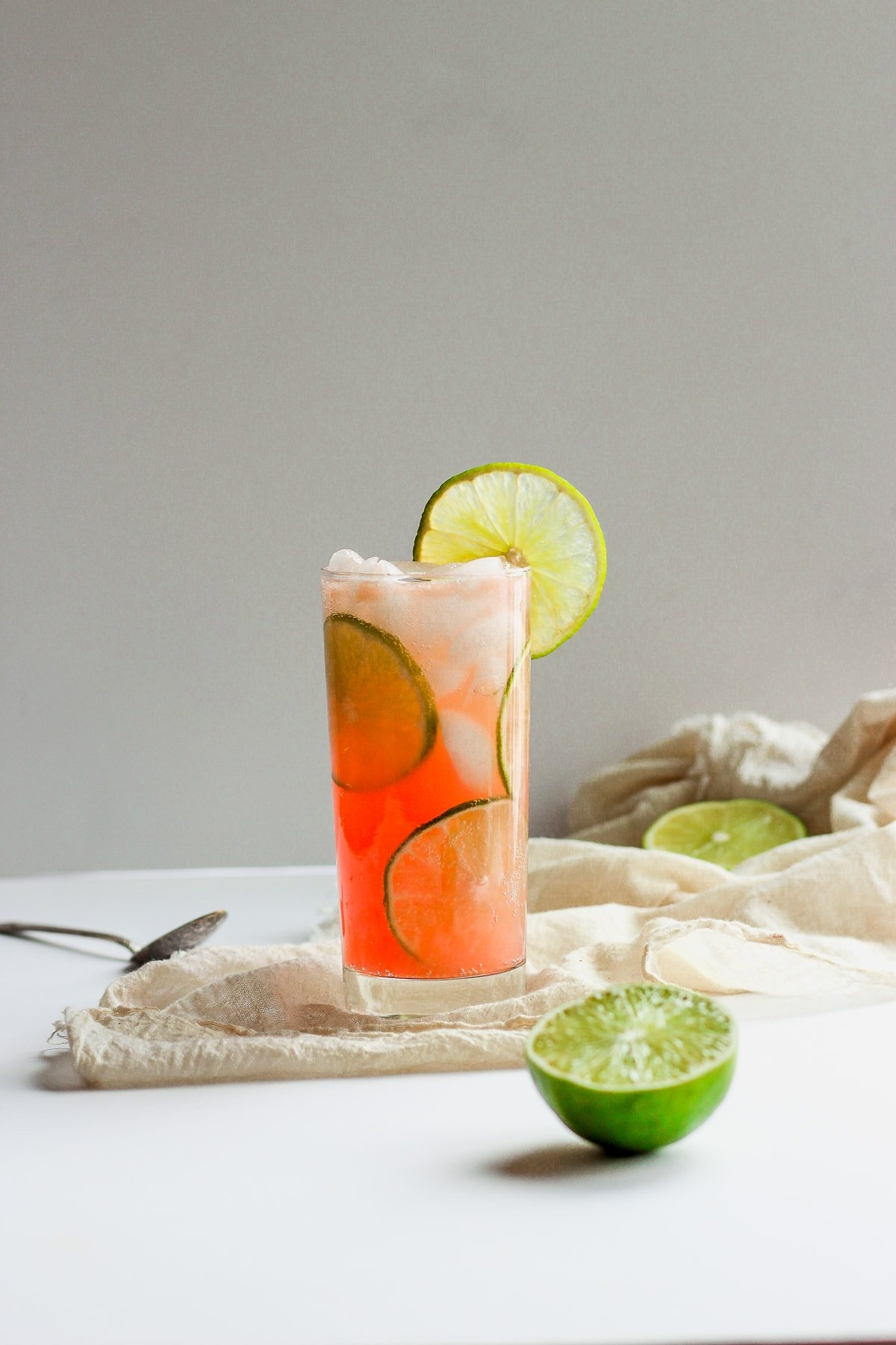 Refreshing Guava Lime Kombucha Mocktail