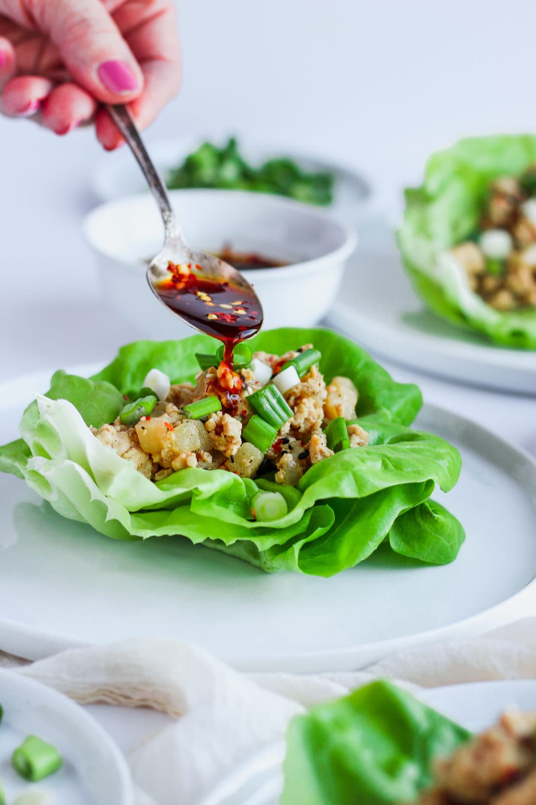 Weeknight Chicken Lettuce Wraps #whole30 #paleo #weeknight