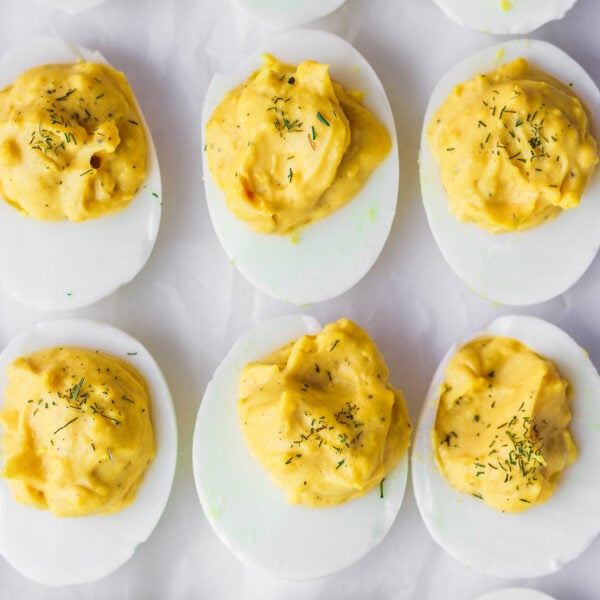Classic Whole30 Deviled Eggs - the perfect spring appetizer! #whole30 #paleo