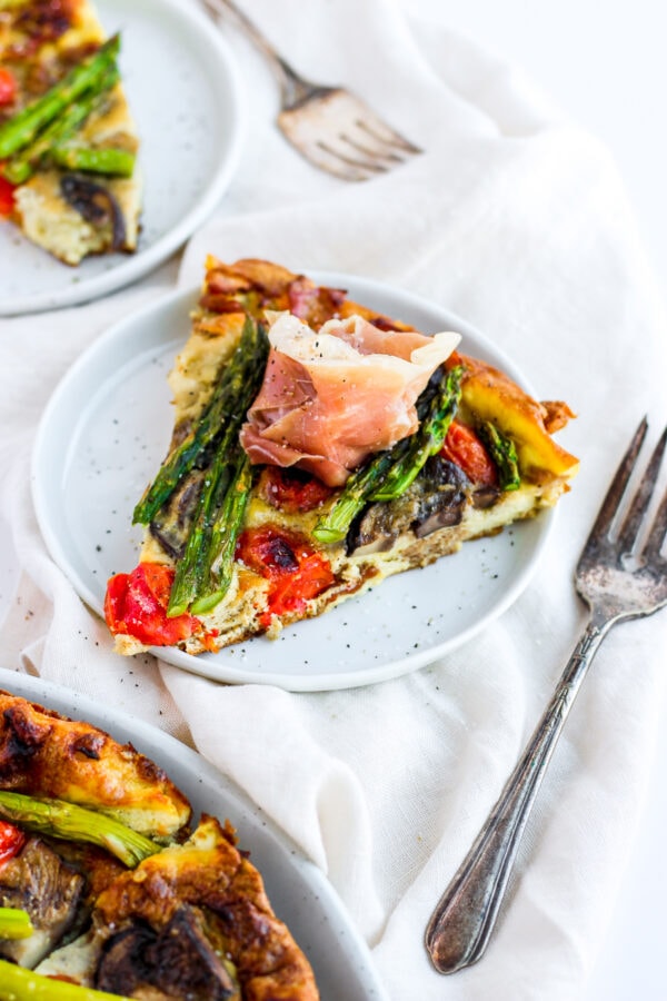 Creamy Prosciutto and Asparagus Frittata The Wooden Skillet