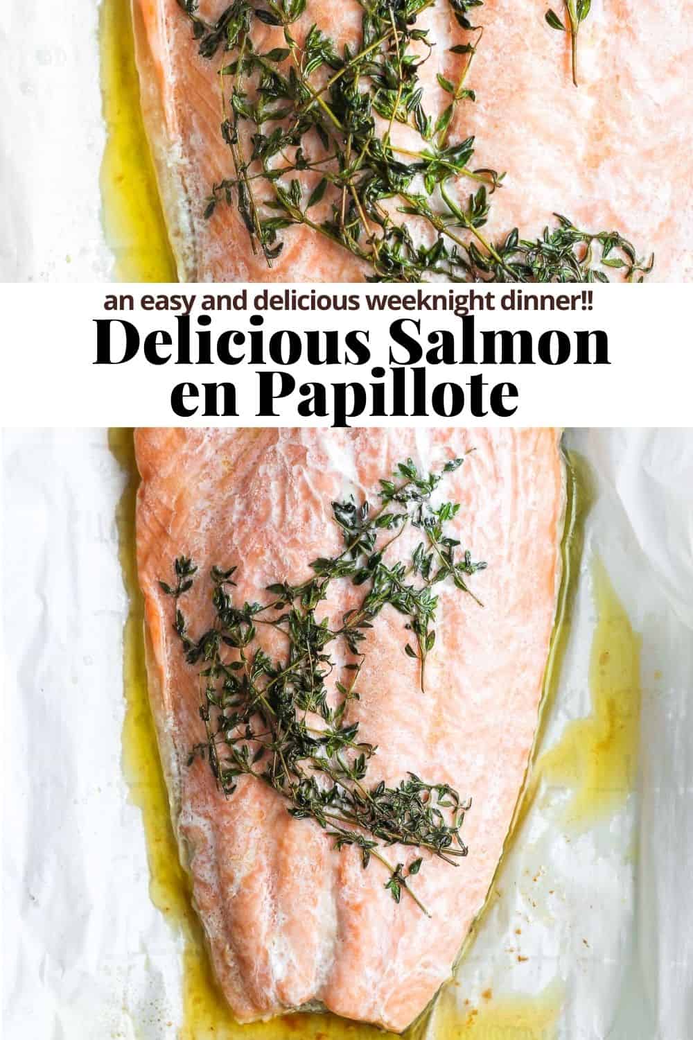 Simple Salmon en Papillote + Fresh Thyme - The Wooden Skillet