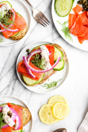 Light and Delicious Lox Breakfast Toast - the perfect eggless breakfast that is Whole30 and Paleo! #whole30recipes #paleo