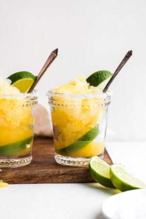 Lemon Lime Citrus Granita - a sweet and simple dessert! #vegan #dairyfree