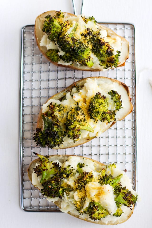 Cheesy Broccoli Twice Baked Potatoes 