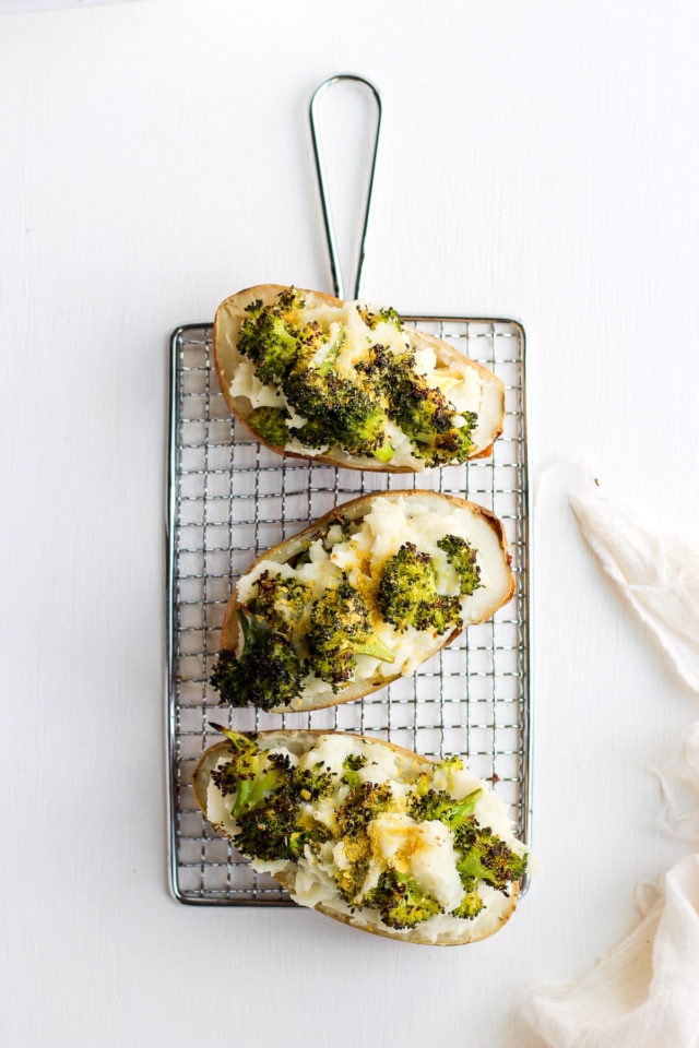Cheesy Broccoli Twice Baked Potatoes