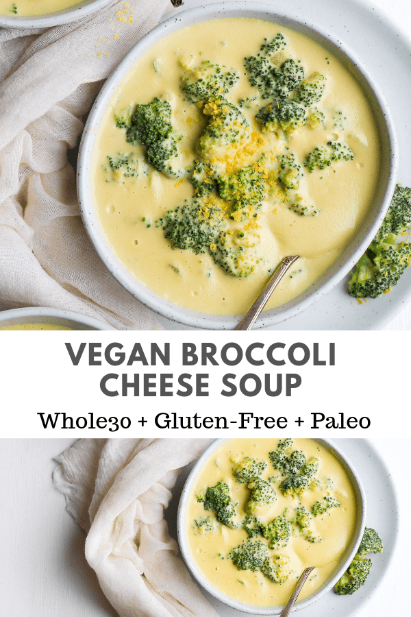 vegan broccoli cheese soup