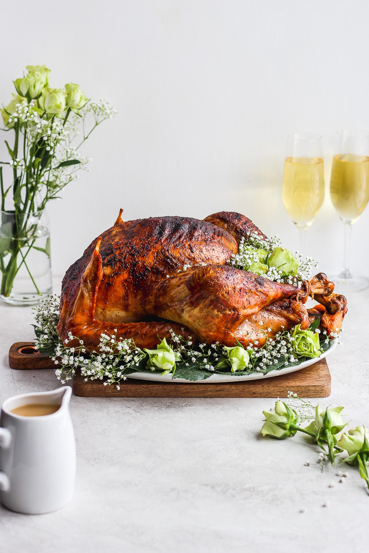 The best roasted turkey with butter and sage.
