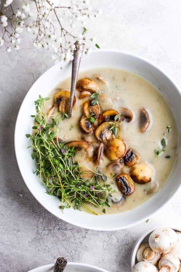 Dairy Free Cream of Mushroom Soup - The Wooden Skillet